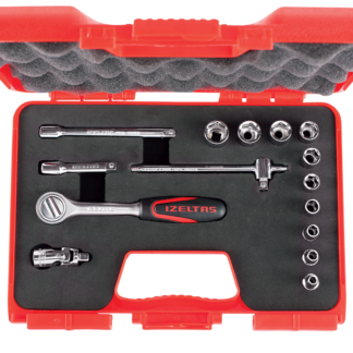 İzeltaş ALTI 1/4” Altı Köşe Lokma Anahtar Takımı (15 Parça, Mm)