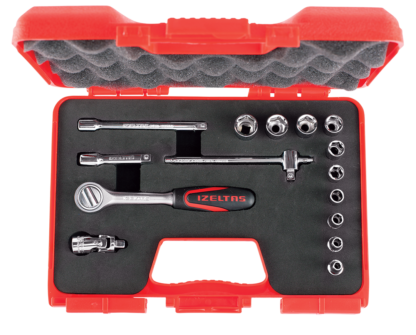 İzeltaş Alti 1/4” Altı Köşe Lokma Anahtar Takımı (15 Parça, mm)