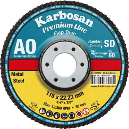 KARBOSAN 180×40 Premium Line Ao Standart Yoğunluk Flap Diskler
