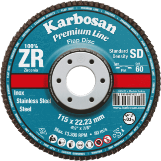 KARBOSAN 115×80 Premium Line Zr Standart Yoğunluk Flap Diskler