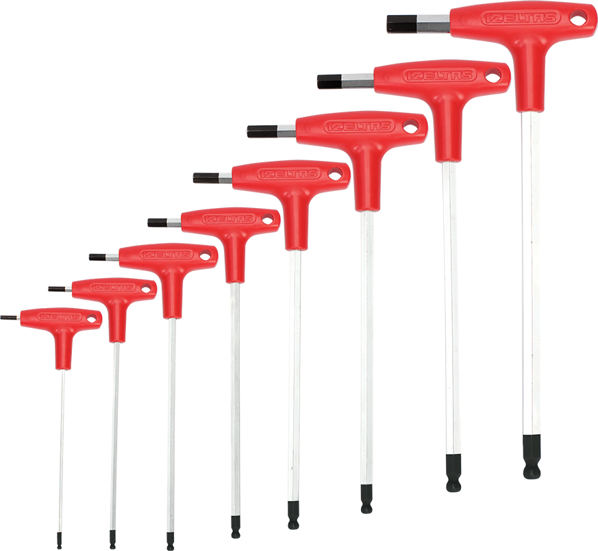 İzeltaş 755 T Tıpı Yuvarlak Başlı Allen Anahtar Takımı (8 Parça, mm)