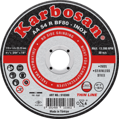KARBOSAN 115×1.0 Kesme Taşı İnox