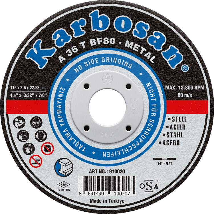 KARBOSAN 180×3.0×22.23 Metal Kesme Diskleri