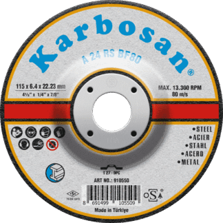KARBOSAN 180×8.0×22.23 Metal Taşlama Diskleri