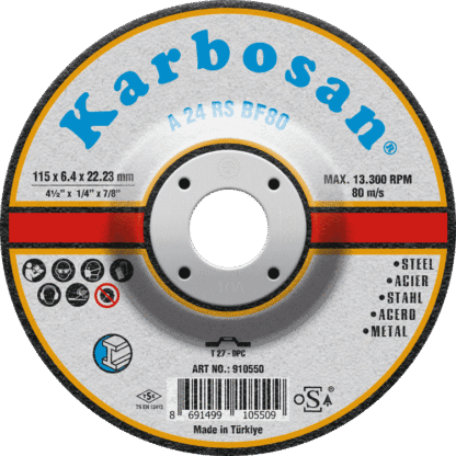 KARBOSAN 180×8.0×22.23 Metal Taşlama Diskleri