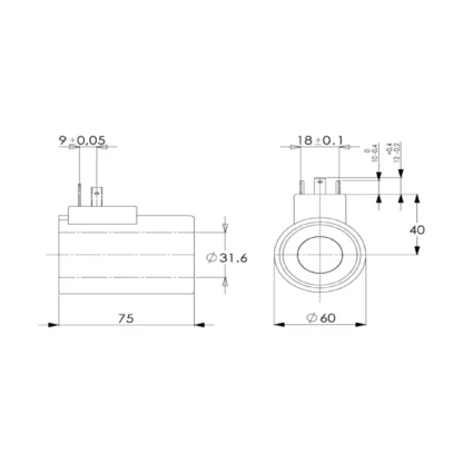 NG10 Metal Gövde 12V Dc-24V Dc Bobin