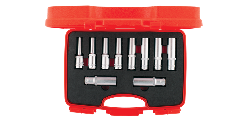 İzeltaş 1290 1/2” Altı Köşe Derın Lokma Anahtar Takımı (10 Parça mm)