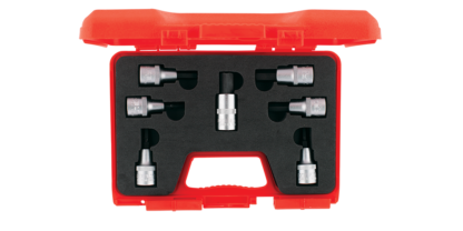 İzeltaş He× 1/2” Lokmalı Allen Uç Takımı (60 mm, 7 Parça)