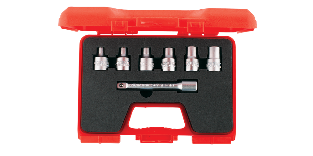 İzeltaş E10 1/2” Star (TORX ) Lokma Anahtar Takımı (7 Parça)