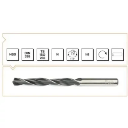 MTE HSS Taşl. Matkap Ucu DIN338 13.5 mm 7001350