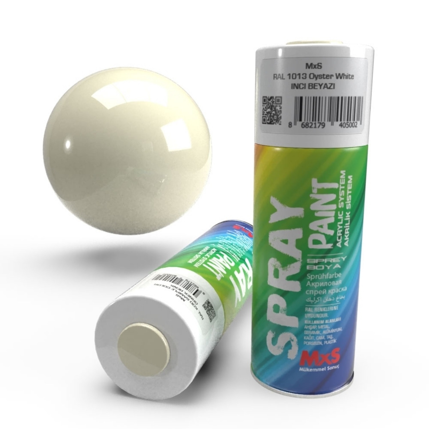 Mxs Sprey Boya 400 ml RAL1013 İstiridye Beyazi