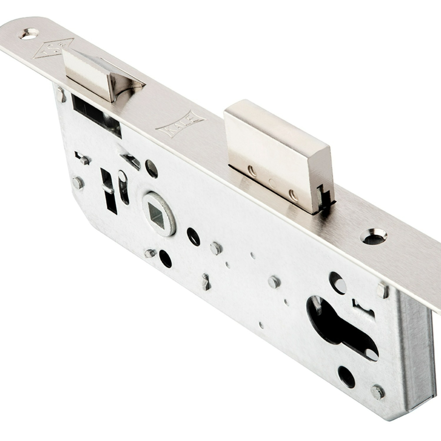Kale Silindirli Daire Kilidi 152R/40 mm Nikel Oval