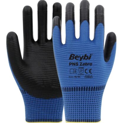 NO:9 Zebra Eldiven PN5 Mavi-Siyah Beybi