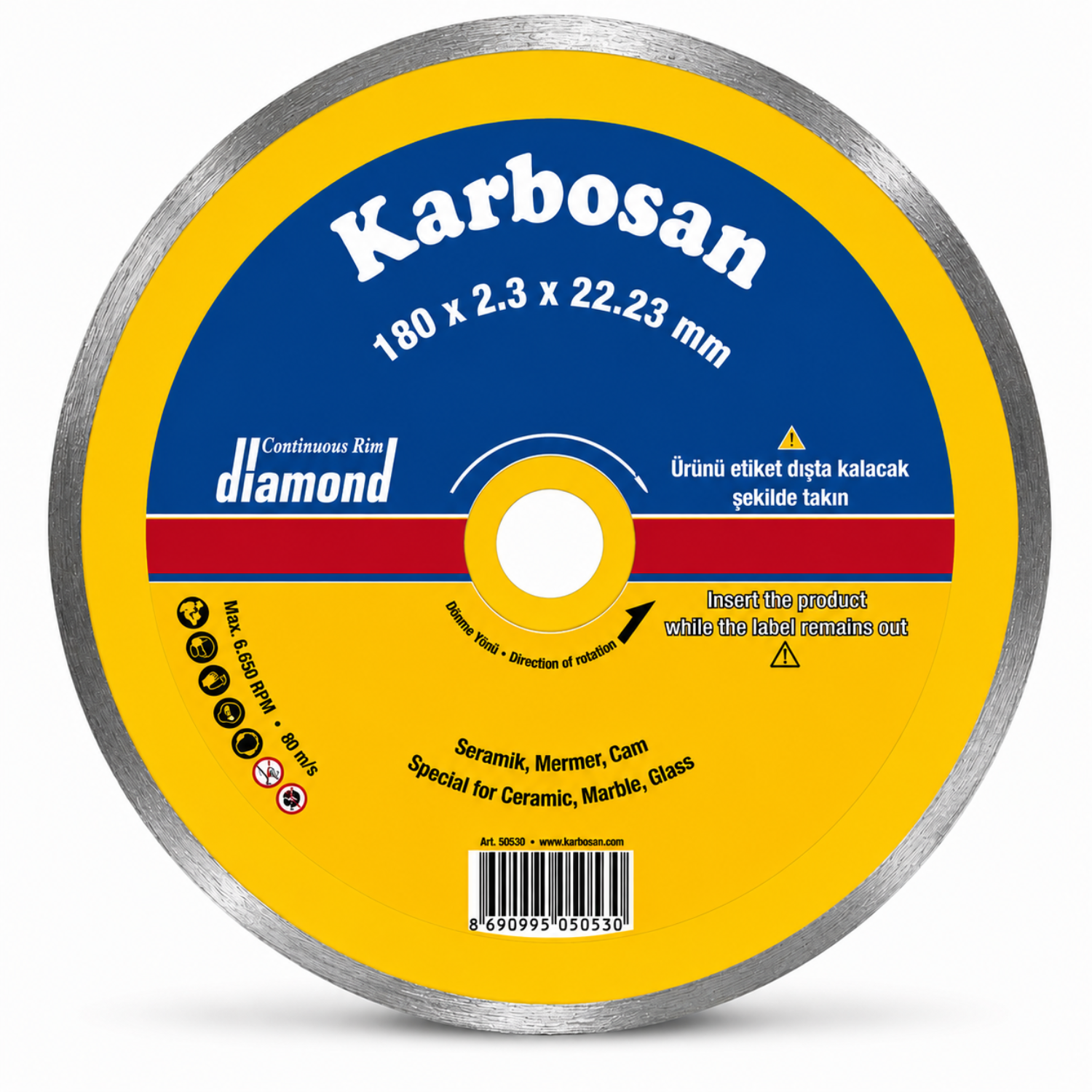 KARBOSAN Sürekli Elmas Kesici 180X2.0X22 (950220)