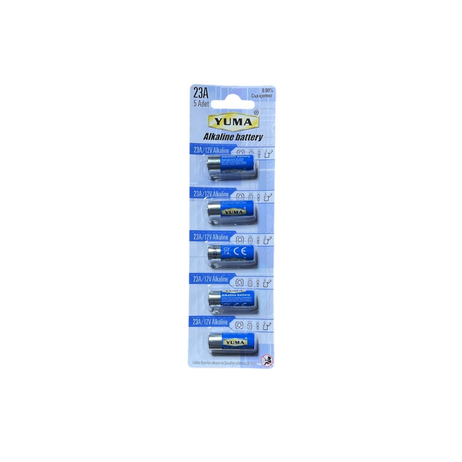 12V Alkalin Pil Ym-23A YUMA