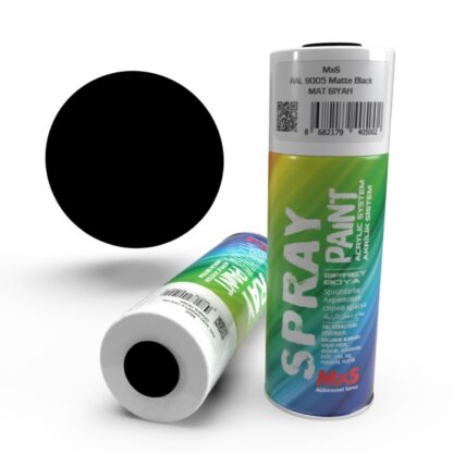 Mxs Sprey Boya 400 ml RAL9005 Mat Siyah