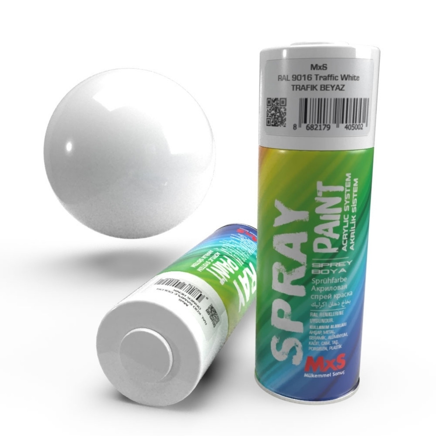 Mxs Sprey Boya 400 ml RAL9016 Trafik Beyaz