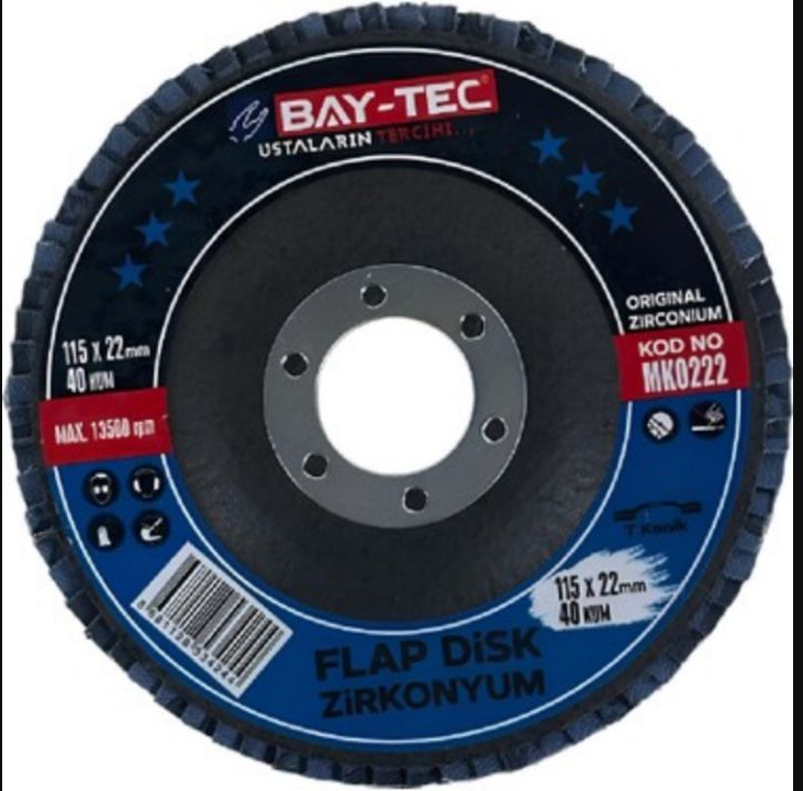 Baytec MK0224 Flap Disk Zirkonyum 115X22 80 Kum