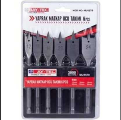 Baytec MU1579 Yaprak Matkap Ucu Takımı 6 Pcs