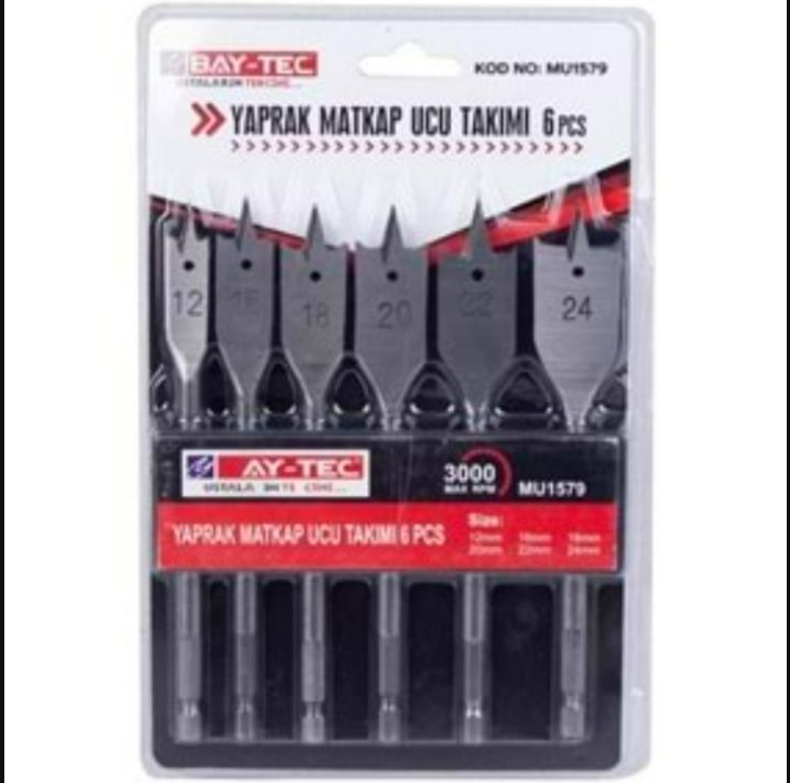 Baytec MU1579 Yaprak Matkap Ucu Takımı 6 Pcs