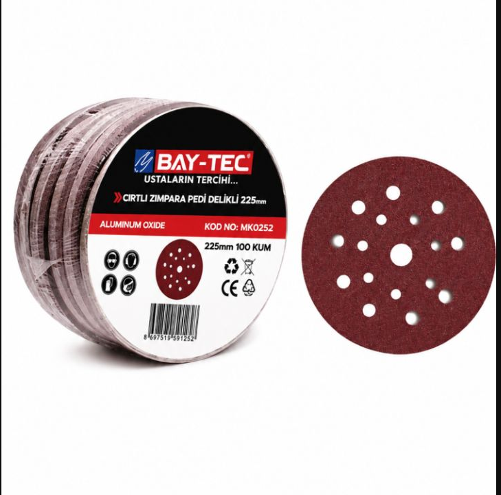 Baytec MK0256 Hookit Zimpara 225 mm 220 Kum