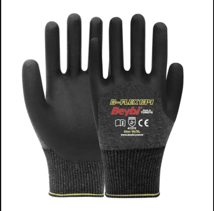 Beybi B-FLEX110 Nitril Kapli Köpük Eldiven NO:7