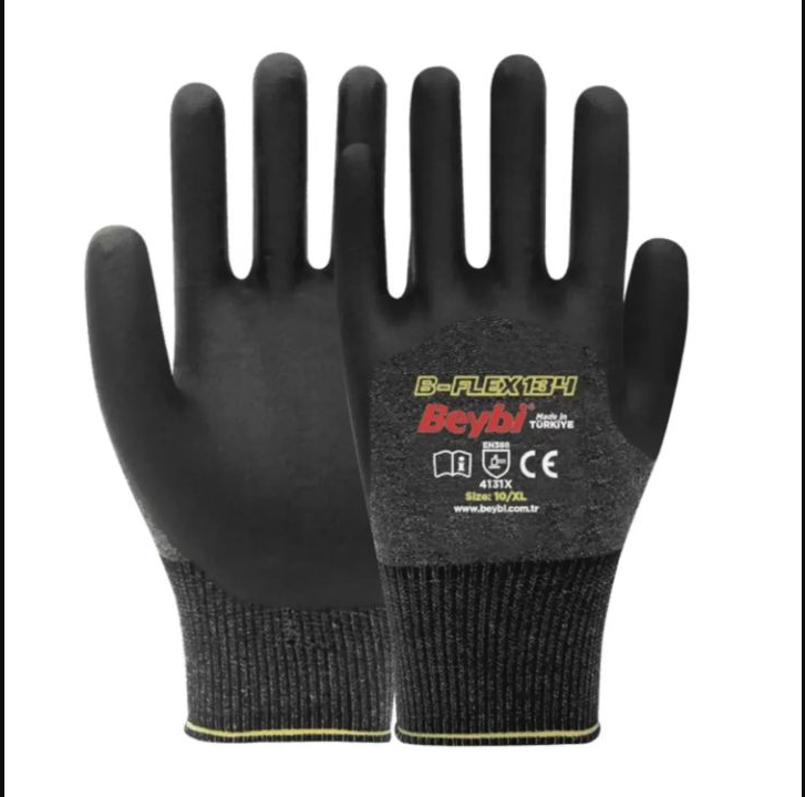 Beybi B-FLEX110 Nitril Kapli Köpük Eldiven NO:9