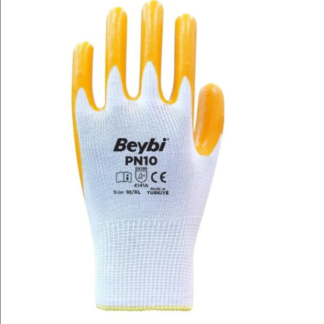 BEYBİ NAYLON NİTRİL ELDİVEN PN10 SARI NO:10