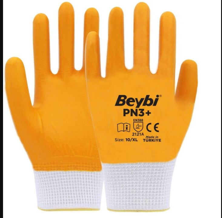 Beybi Naylon Nitril Eldiven PN3+(PLUS) NO:10