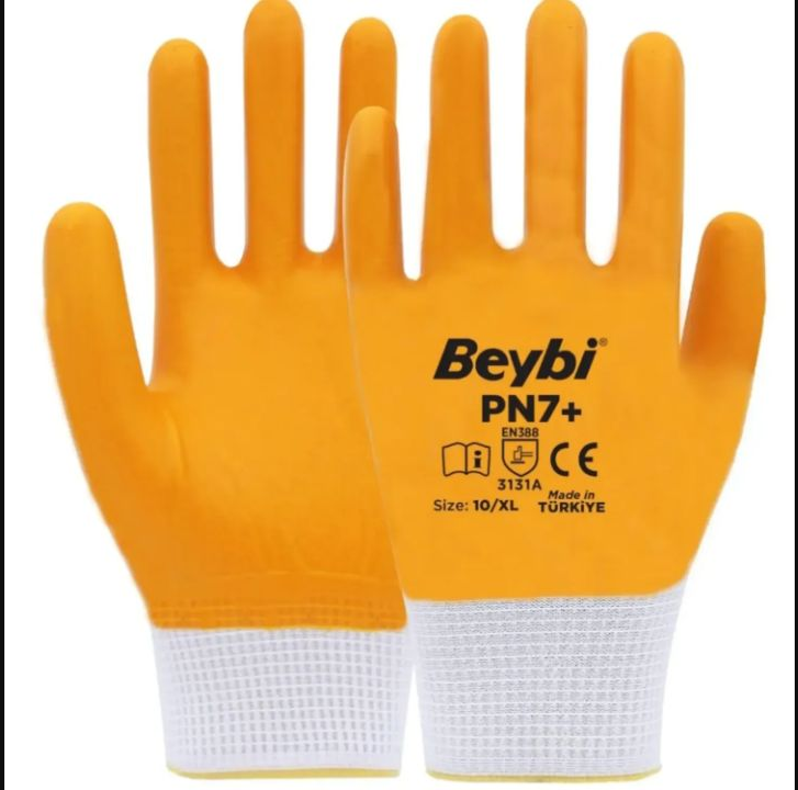 Beybi PN7+ Tam Kapli Naylon Nitril Eldiven NO:10