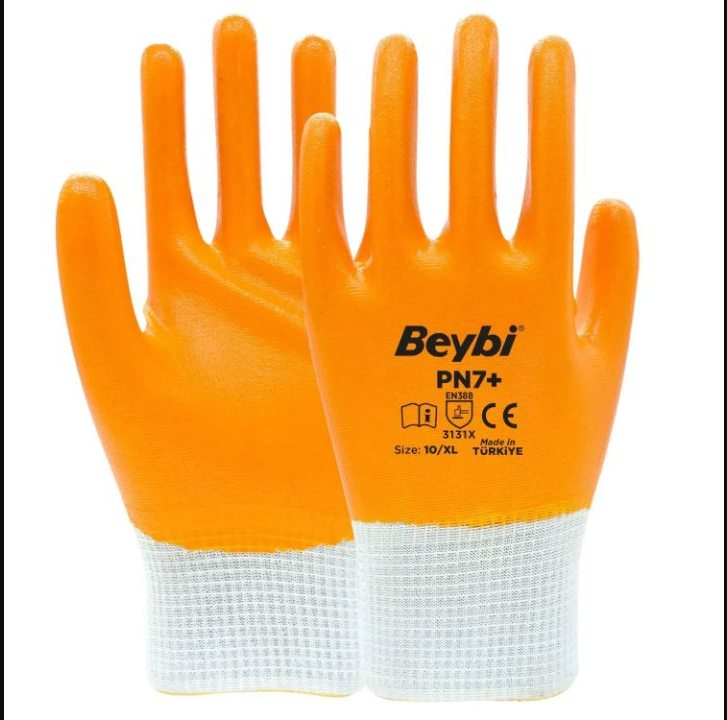 Beybi PN7+ Tam Kapli Naylon Nitril Eldiven NO:9