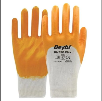 Beybi KN350 Flex Likrali Örme Eldiven Sari NO:9