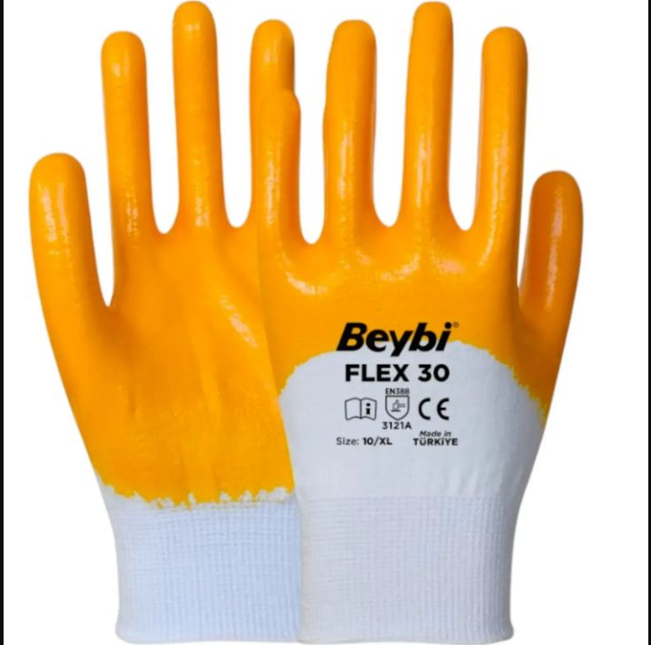 Beybi FLEX30 Nitril Eldiven Sari No: 10
