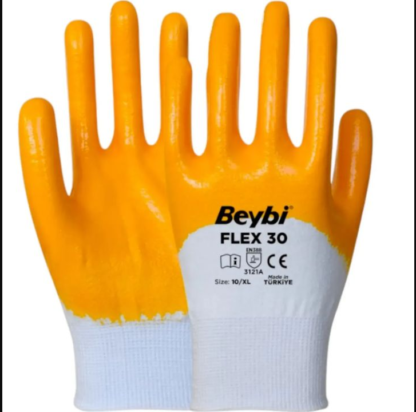 Beybi FLEX30 Nitril Eldiven Sari No: 9