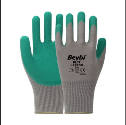 Beybi Pl-17 Legend Lateks Eldiven Gri-Yeşil NO:9