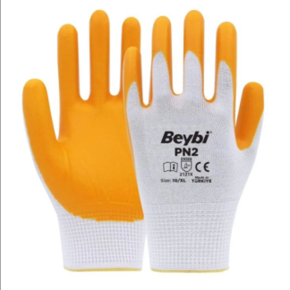 BEYBİ PN2 NAYLON NİTRİL ELDİVEN SARI NO:10