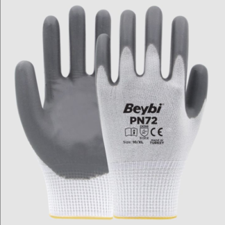 BEYBİ NİTRİL ELDİVEN BEYAZ GRİ PN72 NO: 10