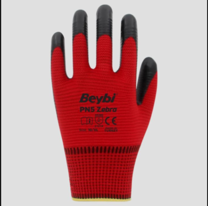Beybi Zebra Eldiven PN5 Kirmizi-Siyah NO:10