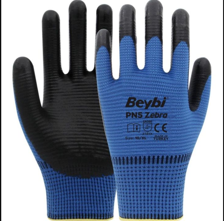 Beybi Zebra Eldiven PN5 Mavi-Siyah NO:9