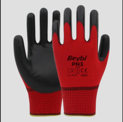 Beybi Zebra Eldiven PN3 Kirmizi-Siyah NO:09