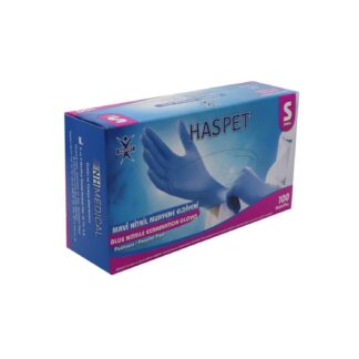 HASPET MAVİ PUDRASIZ NİTRİL MUAYENE ELDİVENİ S