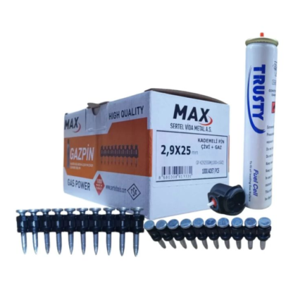 Akdeniz Max Gazli Taban. Çivi 25 (1000 ÇİVİ+1 Gaz)