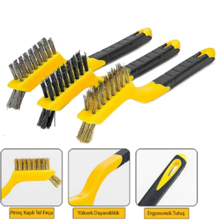 DMAX DMX4681 ÇOK AMAÇLI TEL FIRÇA SETİ 3 PARÇA