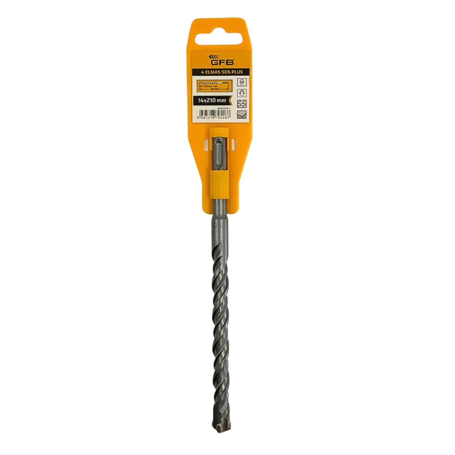 Gfb 4 Elmaslı SDS Plus Matkap Ucu 14X210 mm 2093