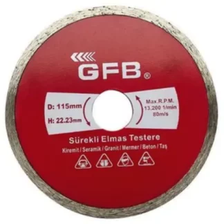 GFB SÜREKLİ TURBO ELMAS MERMER GRANİT KESME 115 MM