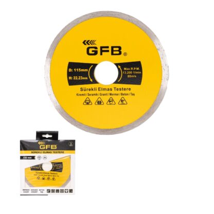 Gfb Sürekli Turbo Elmas Mermer Granit Kesme 180 mm