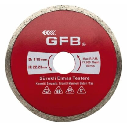 Gfb Sürekli Turbo Elmas Mermer Granit Kesme 230 mm