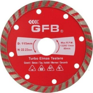 GFB TURBO ELMAS MERMER GRANİT KESME 180 MM 2386