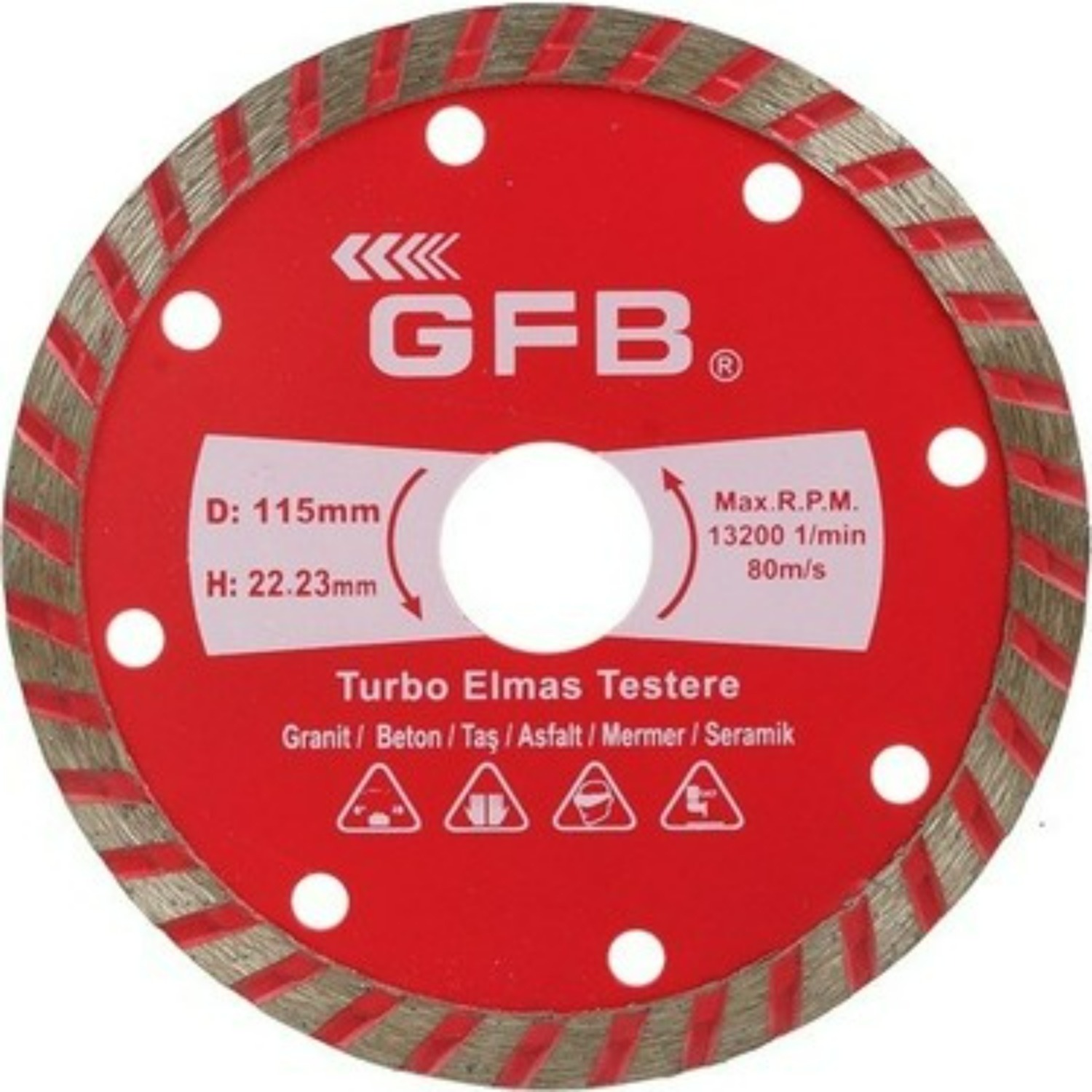 Gfb Turbo Elmas Mermer Granit Kesme 180 mm 2386