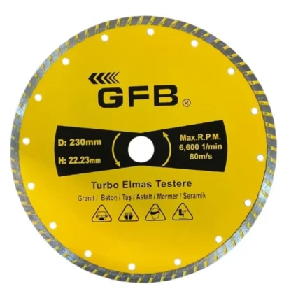 Gfb Turbo Elmas Mermer Granit Kesme 230 mm 2387